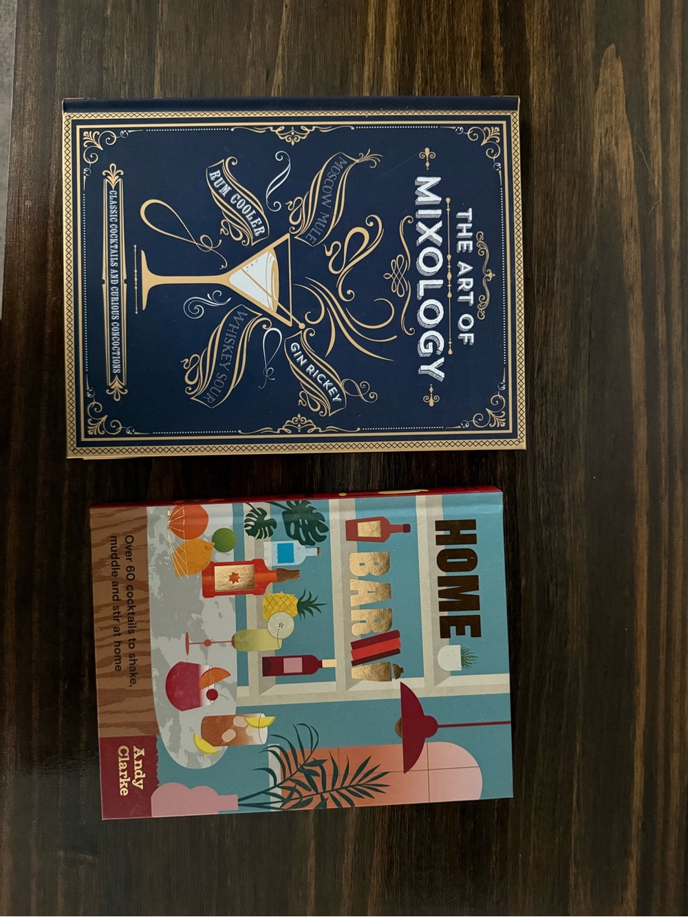 The Art of Mixology & Home Bar Cocktail Book Set - Navy, Teal, Coral